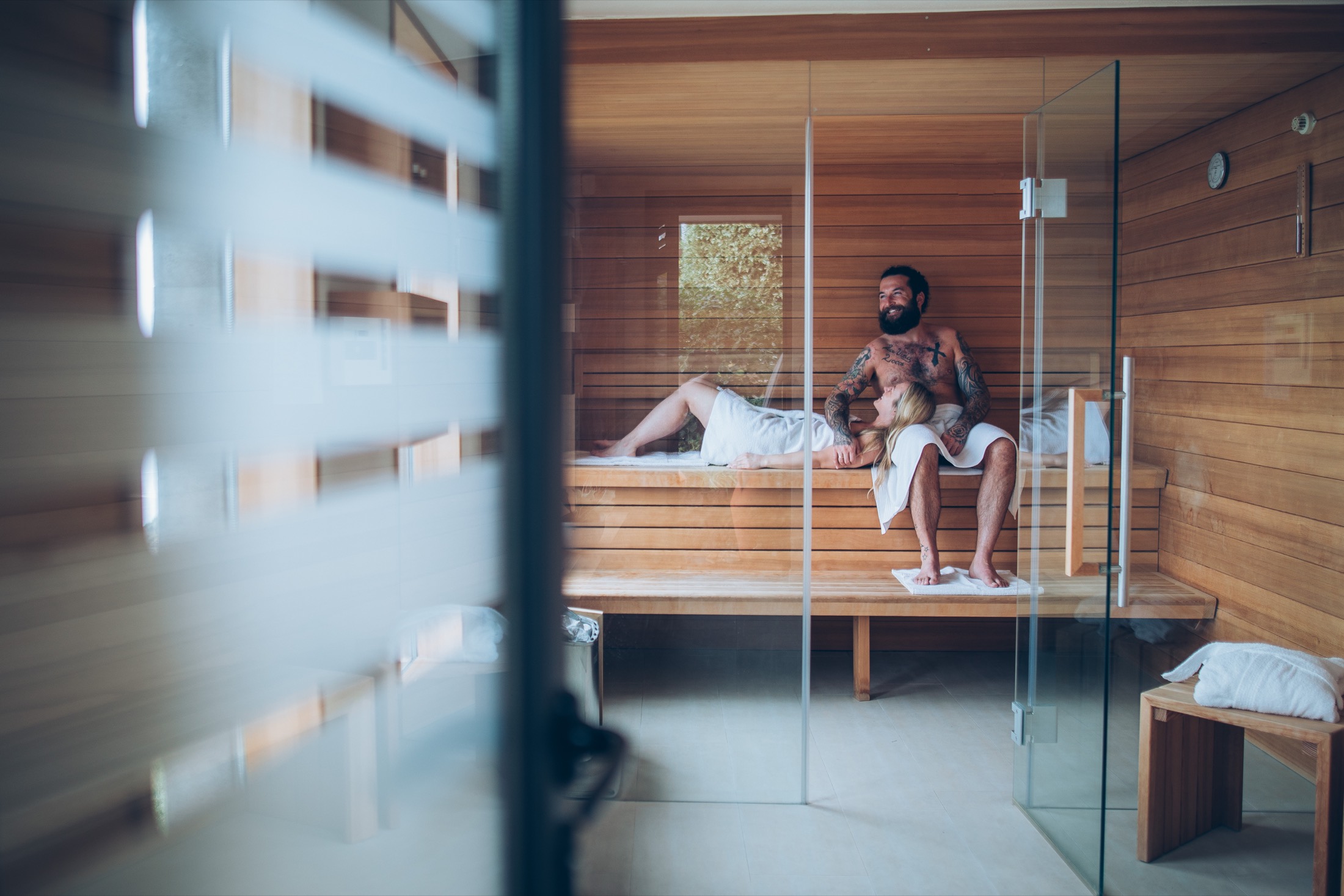 Private Sauna mit Meerblick